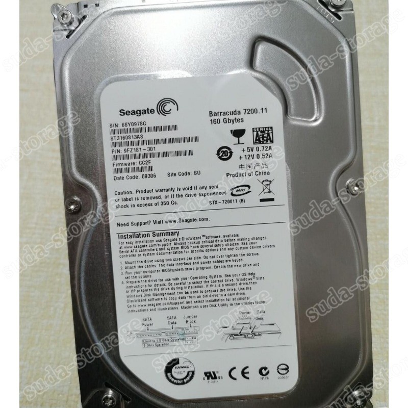 1PCS New NEW Seagate 160GB ST3160813AS 7200 RPM SATA 3.5" Desktop Hard Disk Dri