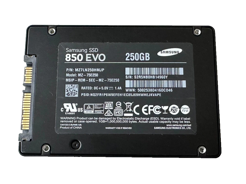 Samsung 850 EVO 250GB SATA III 2.5" Internal SSD (MZ7LN250HMJP) dell Lenovo hp
