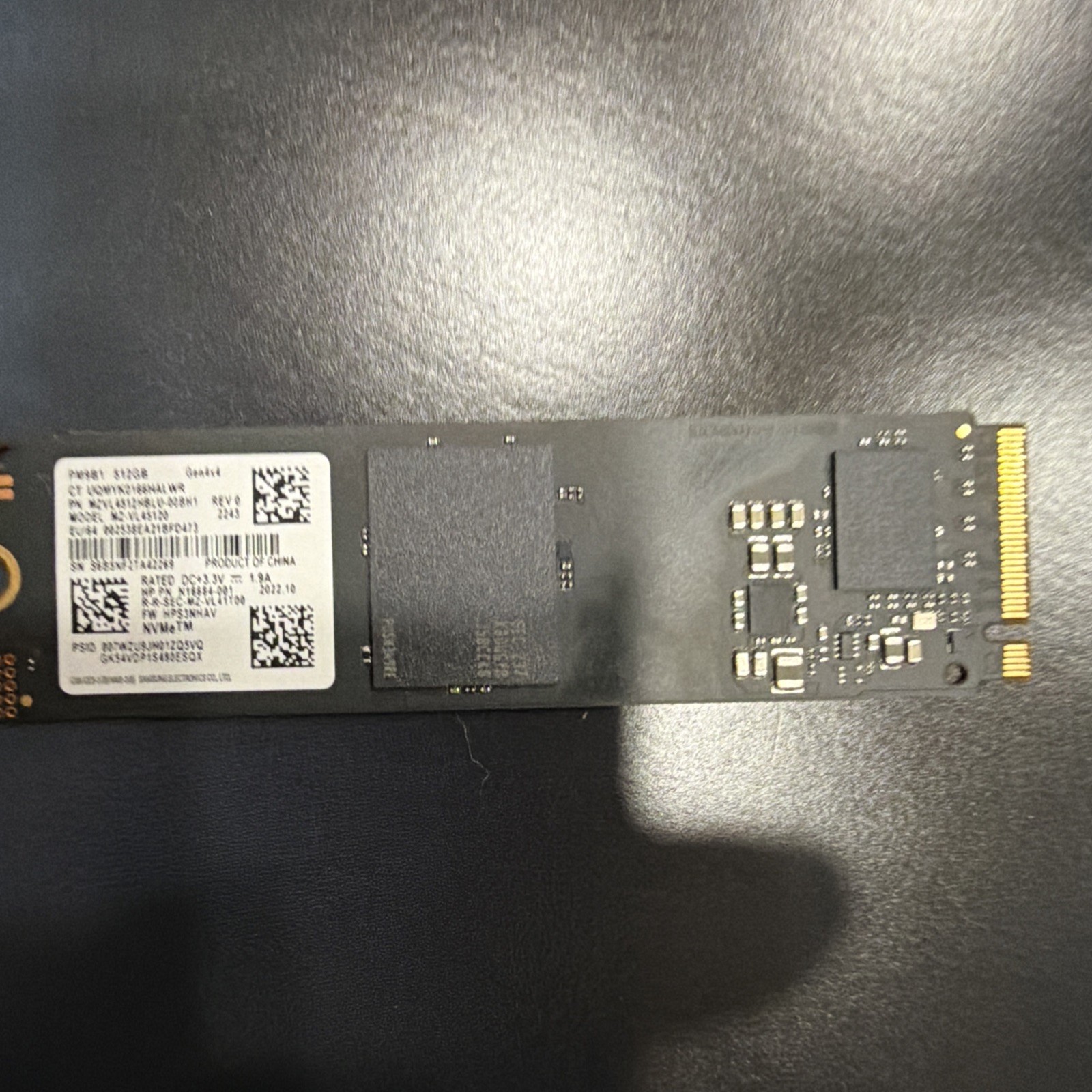Samsung 512GB PM9B1 m.2 PCIe Gen 4x4 SSD @ 89% Health