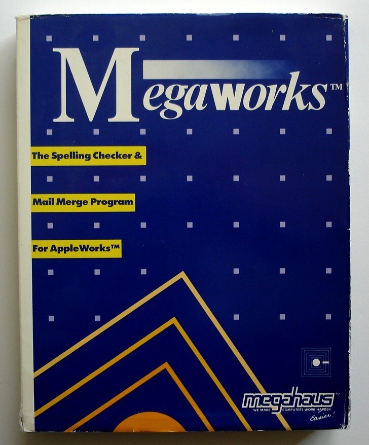 Megahaus Megaworks Spell Checker/Mail Merge for AppleWorks, VTG 1984 Apple II