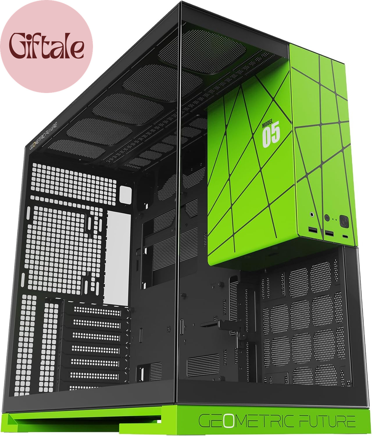 M5 Tempered Glass Mid Tower, E-ATX/ATX Gaming Case, 1.2Mm Steel, Type C, Toolles
