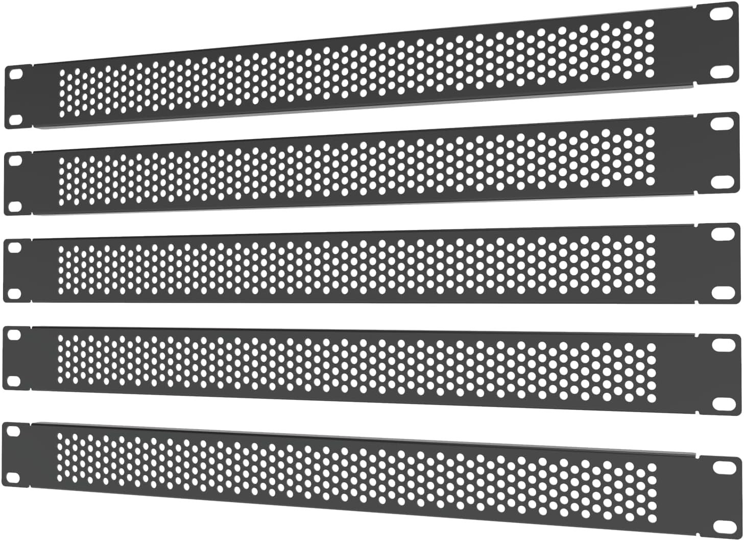 5 Pack 1U Venting Blank Panel - Steel Blank Rack Mount Panel Spacer for 19in ...