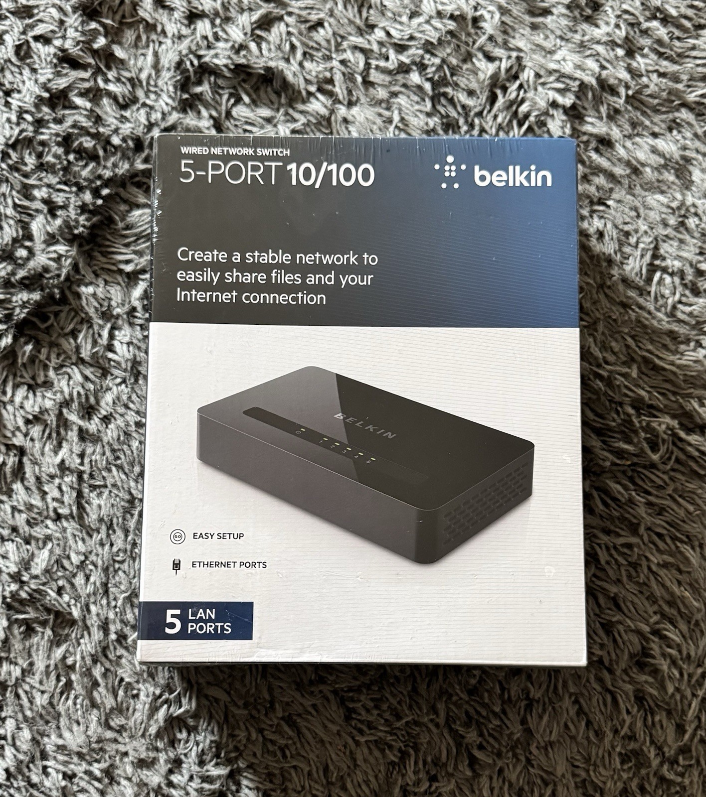 BELKIN Wired Network Switch 5-Port 10/100, (NEW/Sealed)