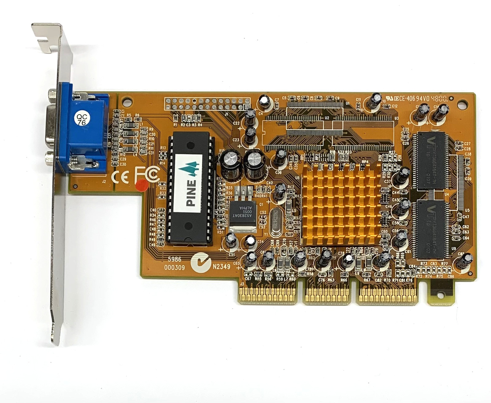 PINE PT-5986-1A SIS 305 16MB AGP Vintage Retro VGA Graphics Video Card