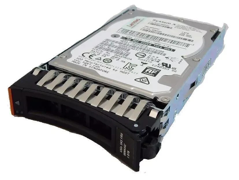 New IBM 00NA441 00NA442 00NA445 1.8TB 10K 6G HS 2.5" SAS G2HS Hdd w/caddy