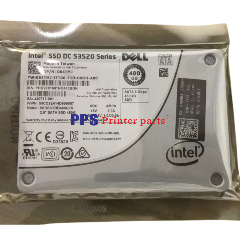 Intel S3520 Series 480GB SSD DC 6Gb/s MLC 2.5" SATA III SSDSC2BB480G7R 064TMJ