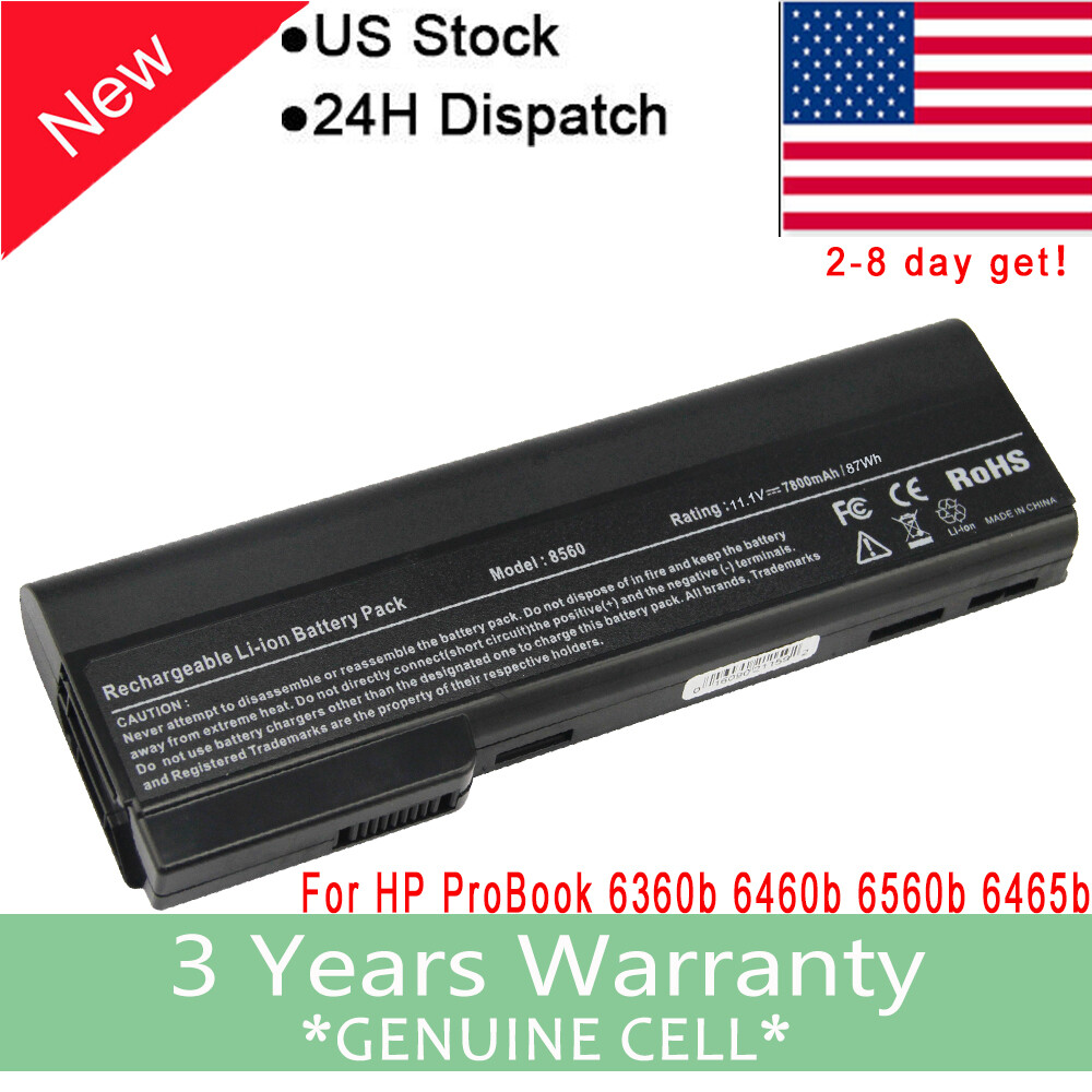 9Cell Battery for HP ProBook 6360b 6460b 6465b 6470b 6475b 6560b 6565b 6570b F
