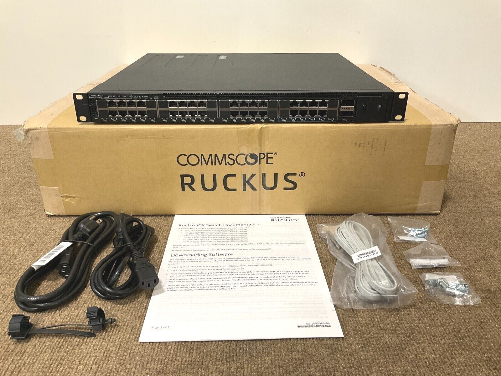 Ruckus ICX 7550 48 port 2.5/10 Gigabit PoE+ Switch ICX7550-48ZP-E2-R3 NEW ✅❤️️ B