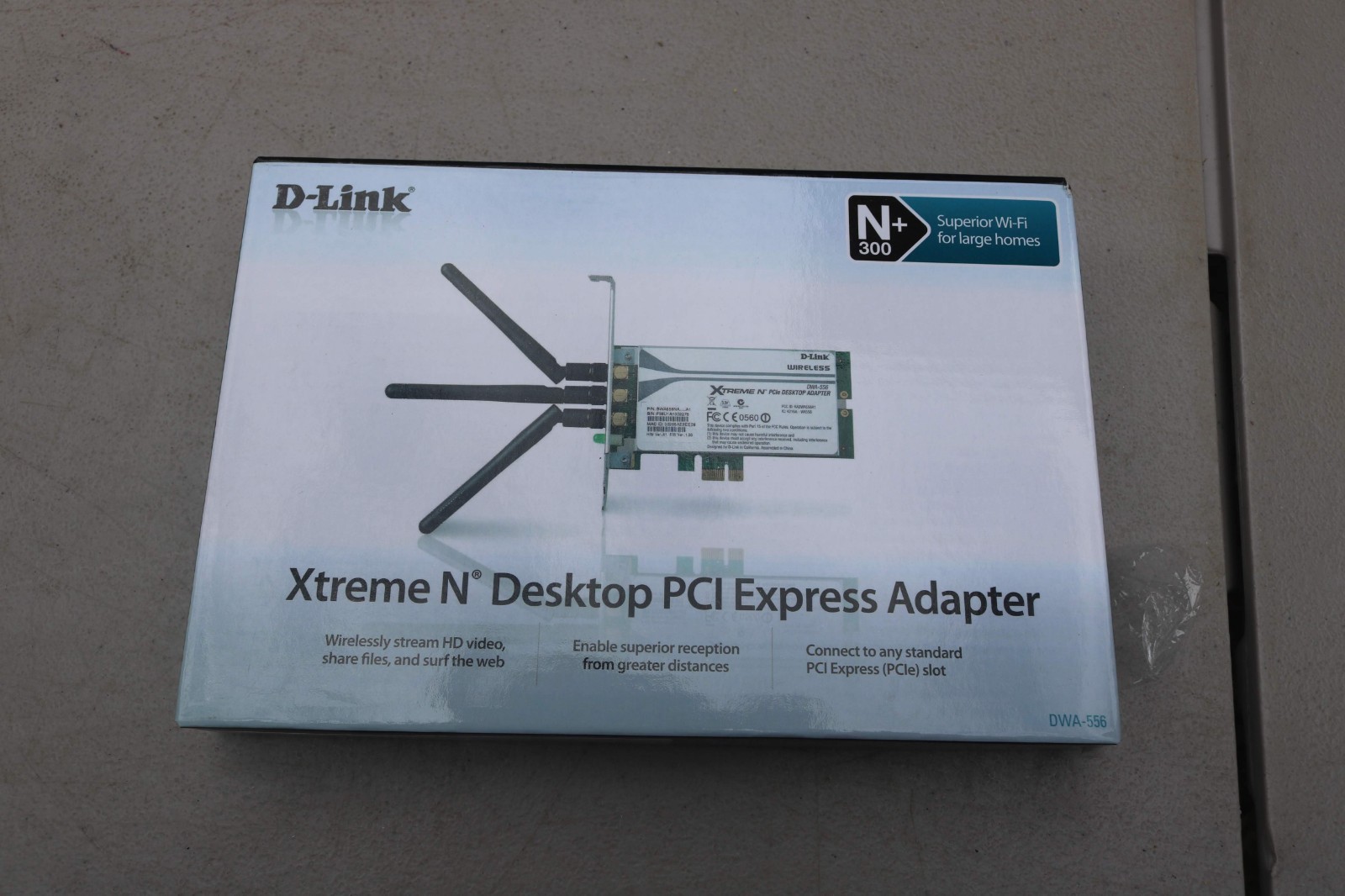 D-Link Model DWA-556 Xtreme Wireless N' Desktop PCI Express Adapter