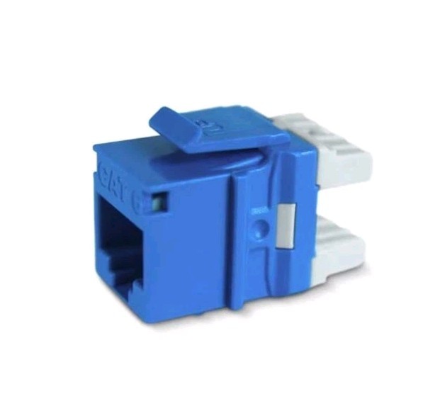 Lot of 15: Signamax Category 6A MT-Series Keystone Jack, T568A/B Wiring, Blue