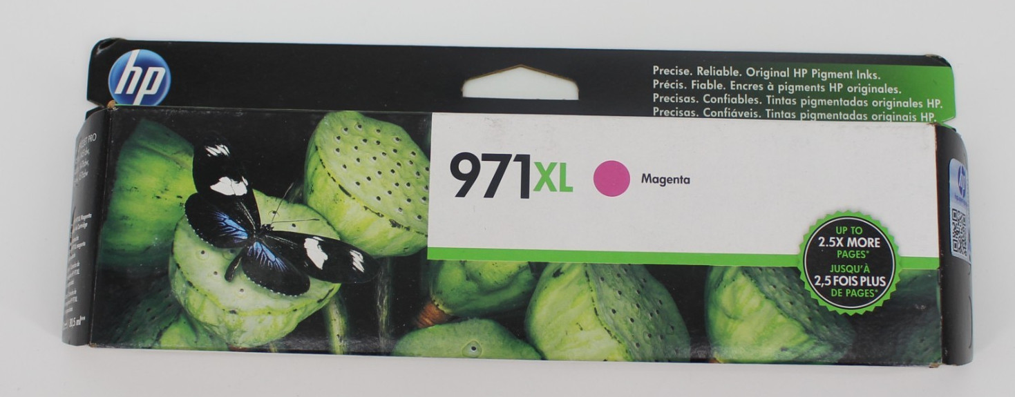 Genuine OEM HP 971XL Magenta High Yield Ink Printer Cartridge CN627AM 2019