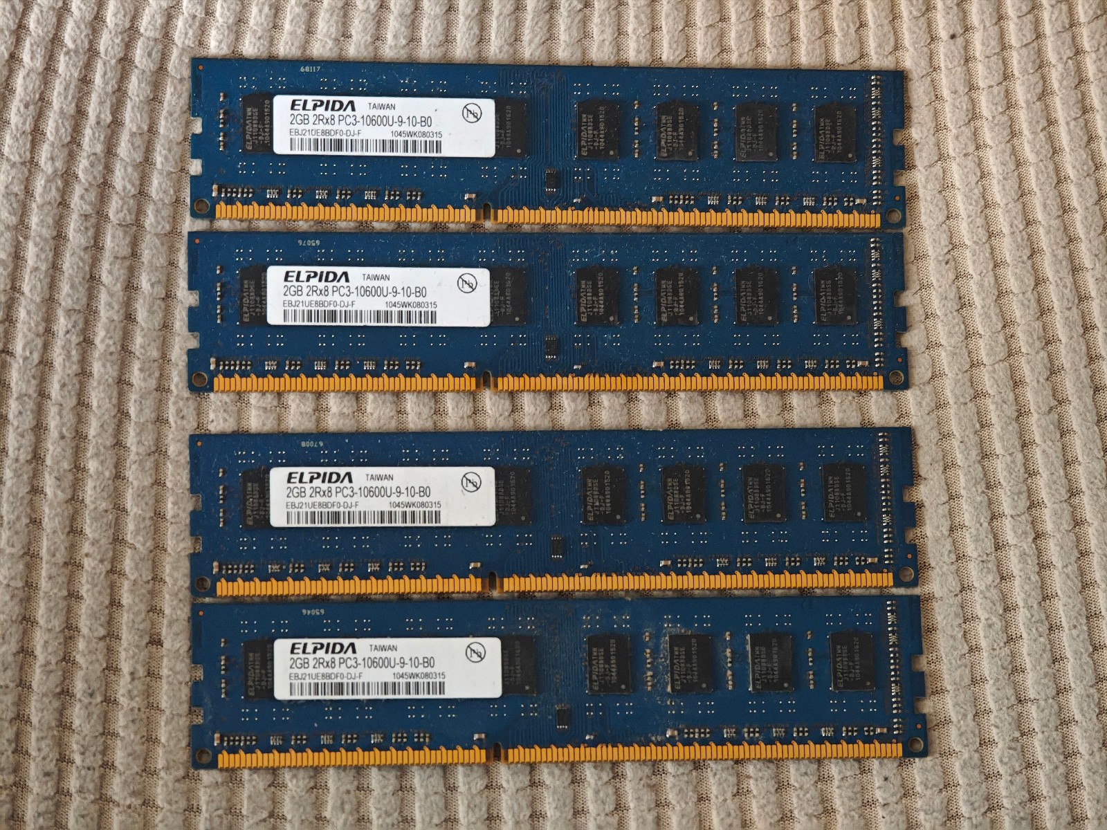 Elpida 8GB (4x2GB) DDR3 Desktop RAM Memory ebj21ue8bdf0-dj-f