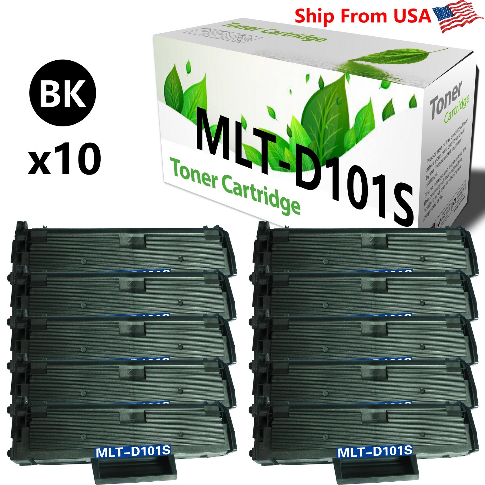 10-PACK Compatible MLT-D101S D101S Toner Cartridge For ML-2160 Printer