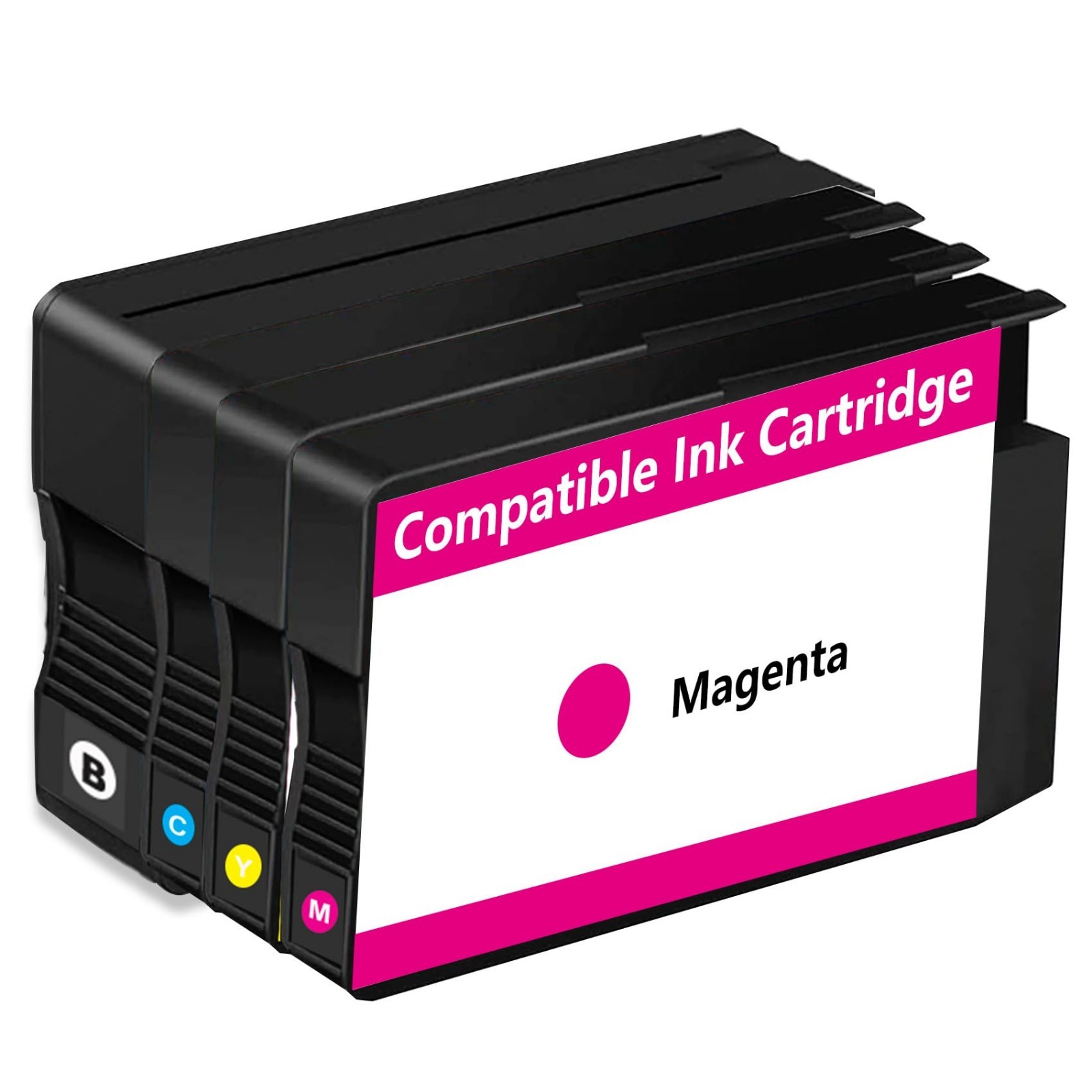 KUF Ink Cartridges Replacement Black Cyan Magenta Yellow 4-Pack