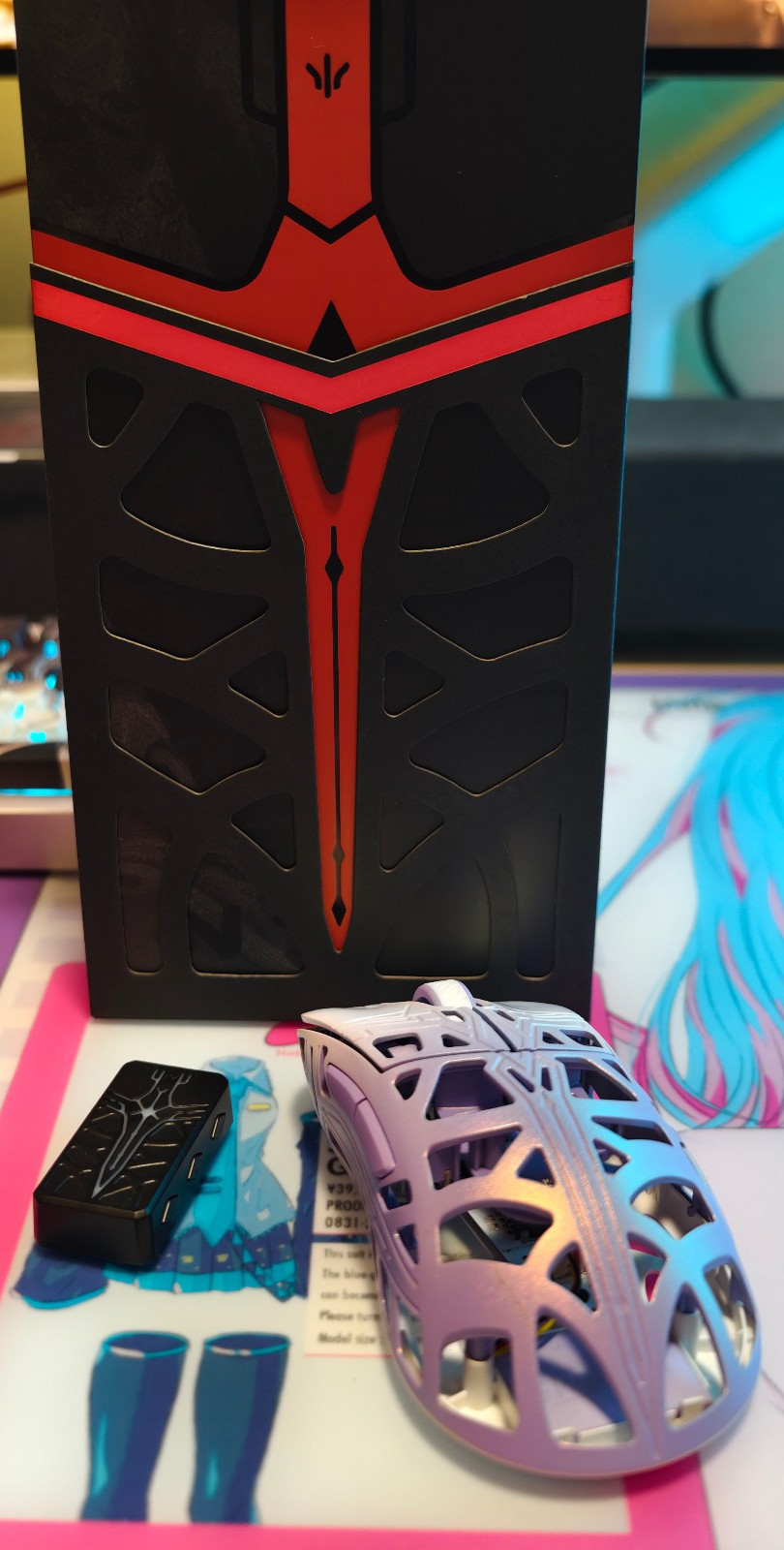 WLMOUSE Sword X Magnesium Wireless Gaming Mouse - Purple/Amethyst - Used