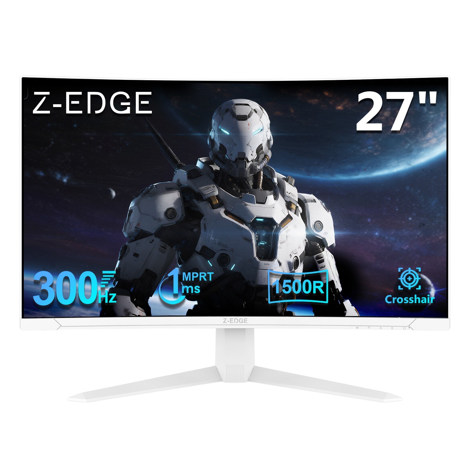 Z-EDGE 27" FHD 1920x1080 300Hz 1ms 1500R Curved Gaming Monitor UG27S-White