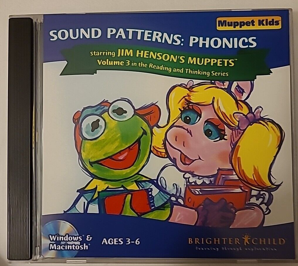 SOUND PATTERNS PHONICS: Jim Henson's Muppet Kids Volume 3  CD-Rom PC