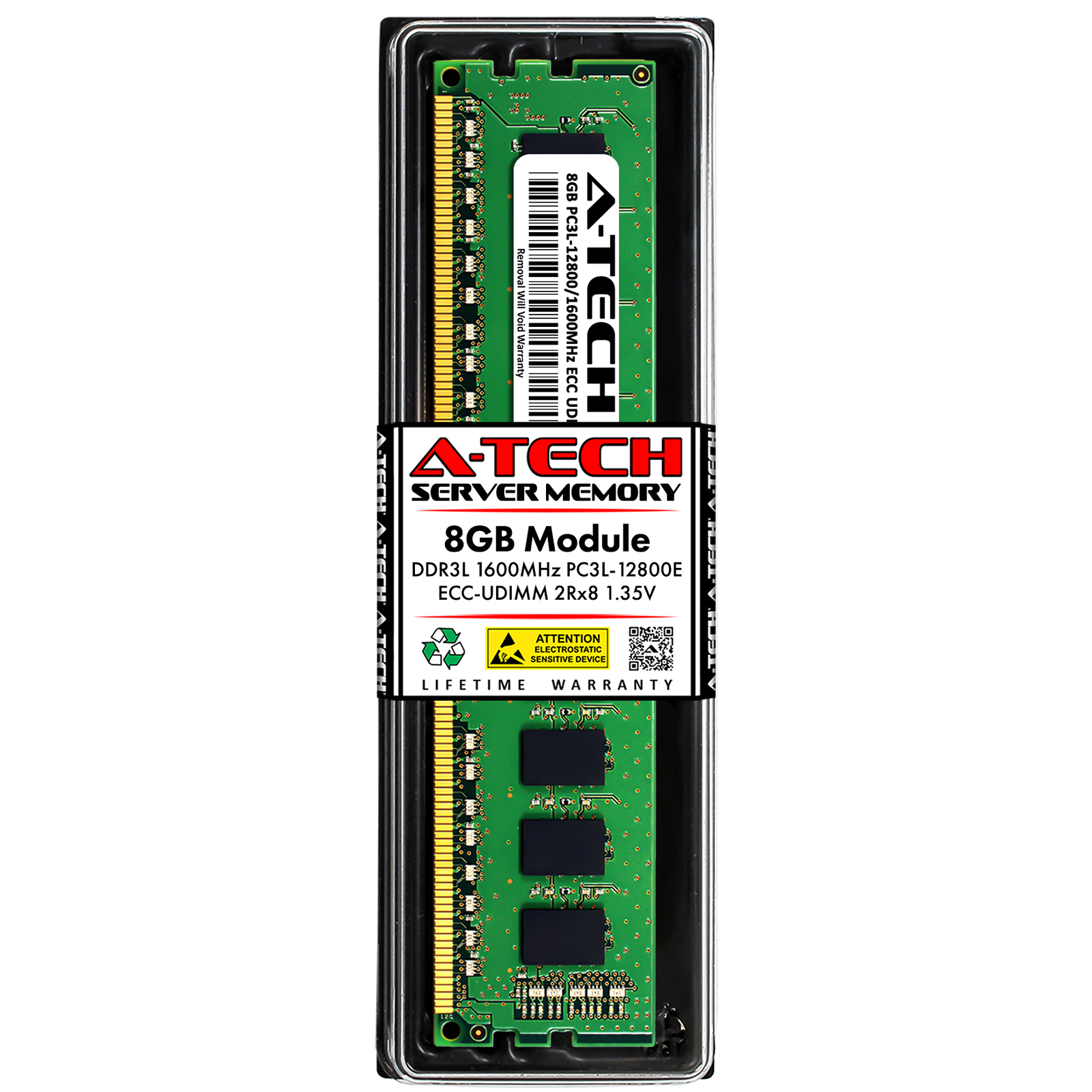 8GB PC3-12800E ECC UDIMM (Replacement for Micron MT18KSF1G72AZ-1G6E1) Memory RAM