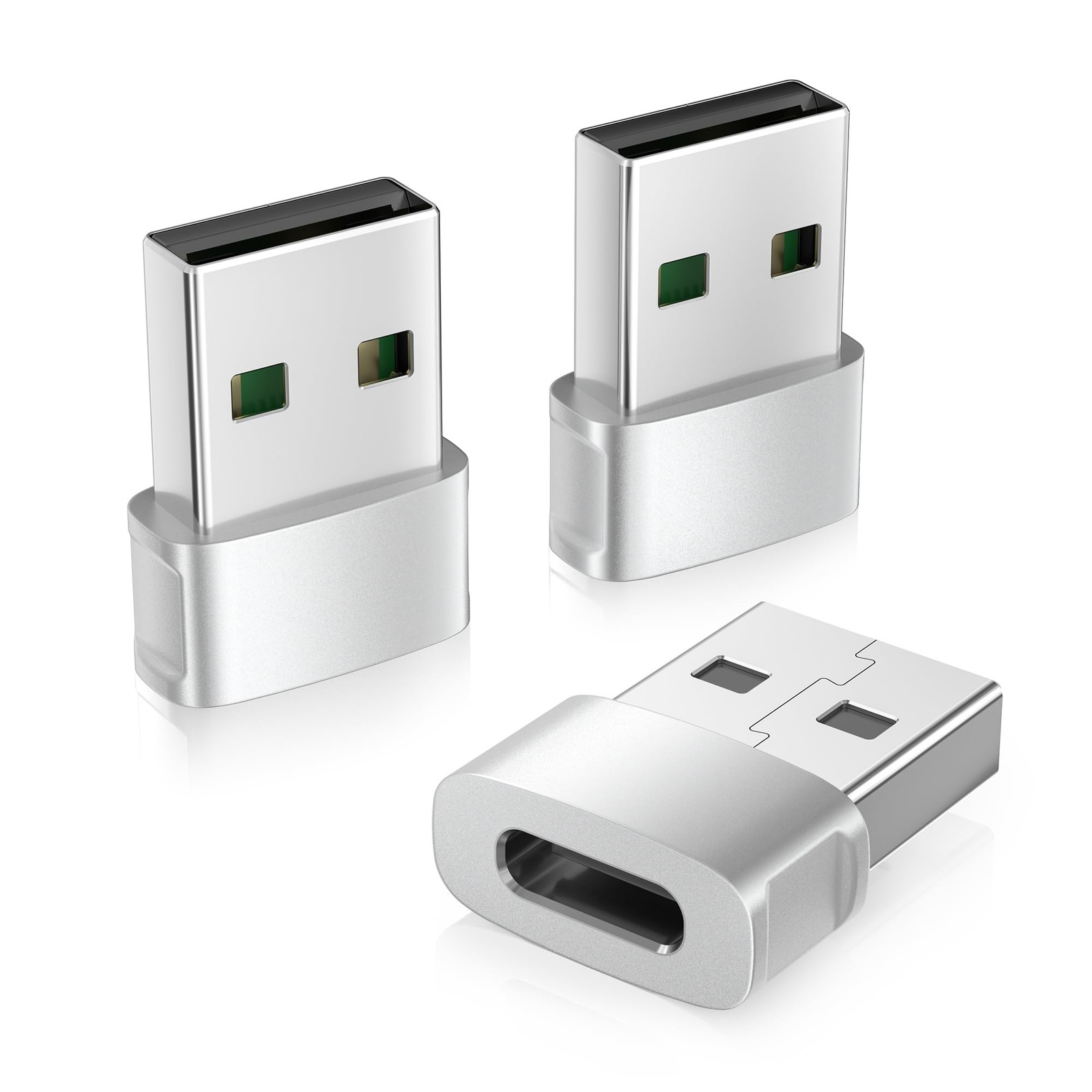 for iPhone 17 Air 16 Pro Max Car Charger Adapter 3Pack,USB Male to USB Type C