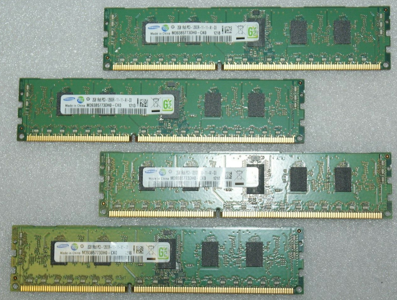 Samsung 8GB (4x2GB) 1Rx8 PC3-12800R DDR3 ECC Server Memory Ram M393B5773DH0-CK0