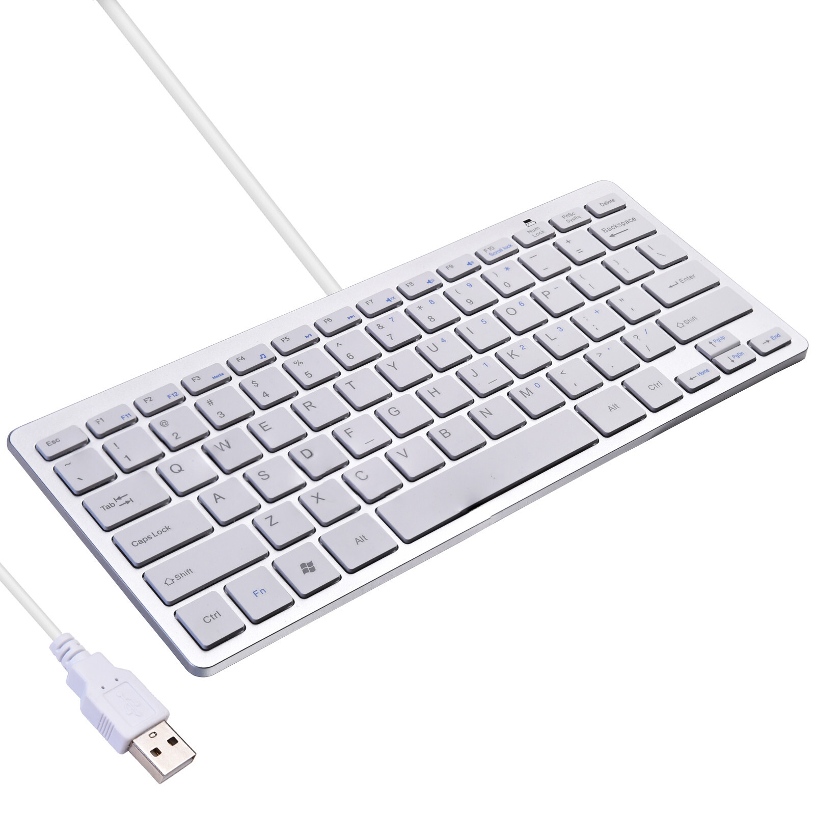 iKKEGOL USB Slim Mini Keyboard Compact QWERTY US Layout for PC Laptop Win 8 Mac