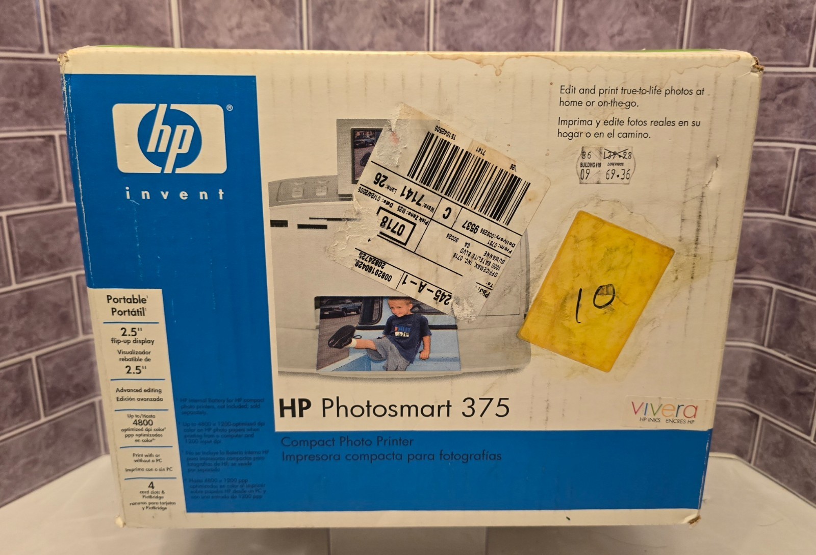 HP Photosmart 375 Compact Color Printer Brand New *Sealed Box*