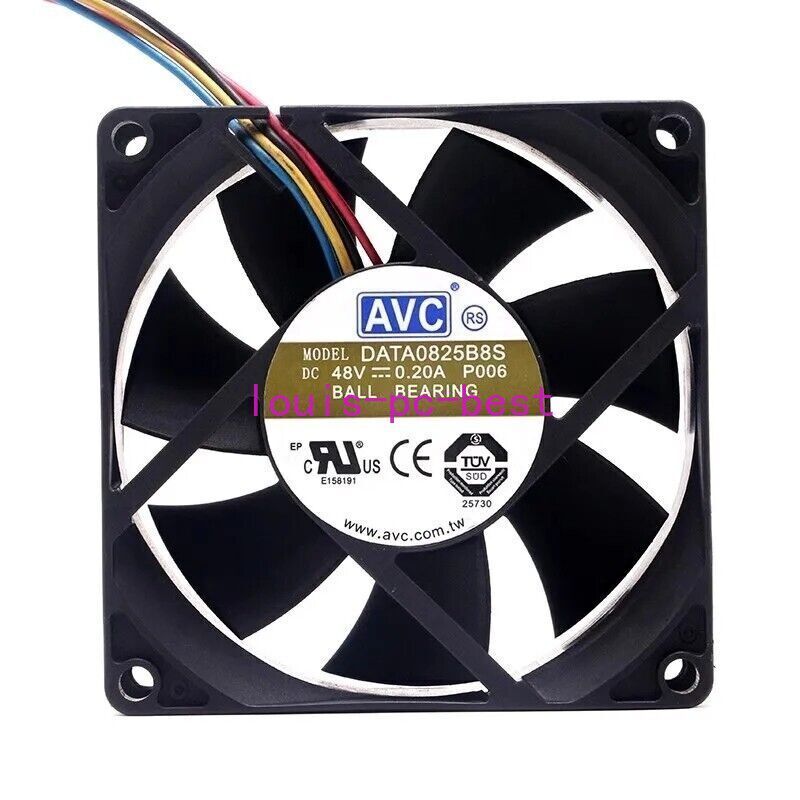 AVC DATA0825B8S 8025 48V 0.2A 8CM 4-wire PWM temperature controlled fan