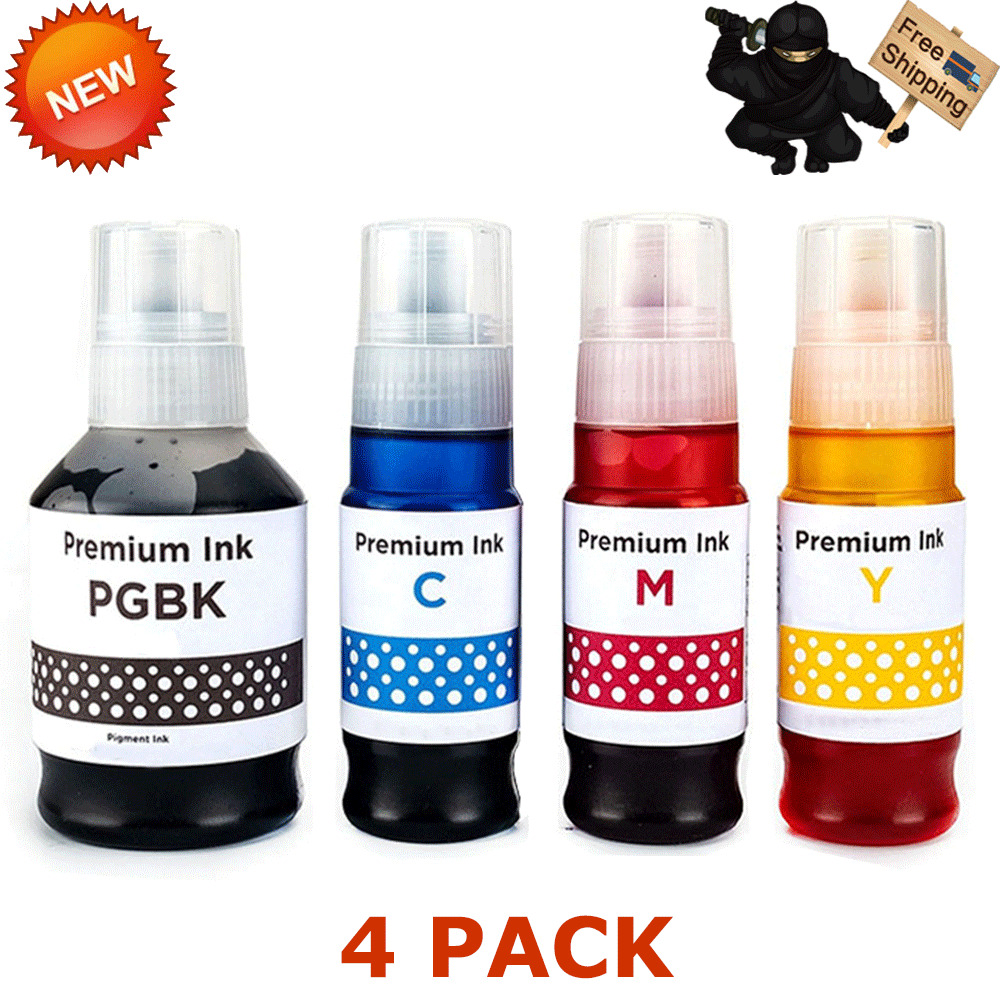 4 PK GI-21 refill Ink bottle Set For Canon Pixma Megatank G1220 G2260 G3260