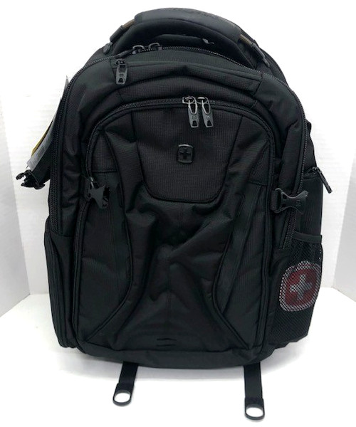 SwissGear Commander USB ScanSmart Laptop Backpack Travel Tech 16" Black - NEW