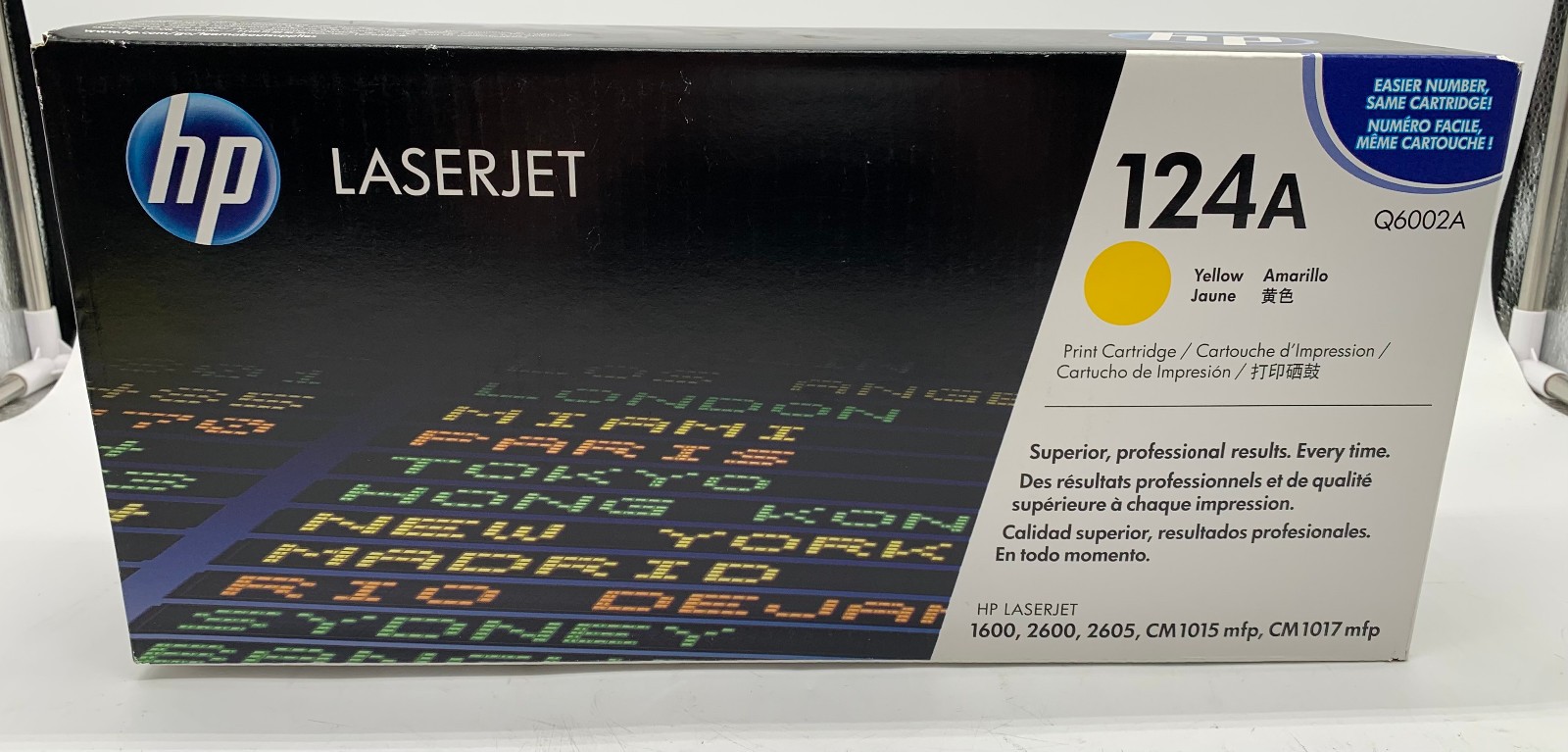 Genuine HP Q6002A, 124A, Yellow Toner Cartridge, OEM