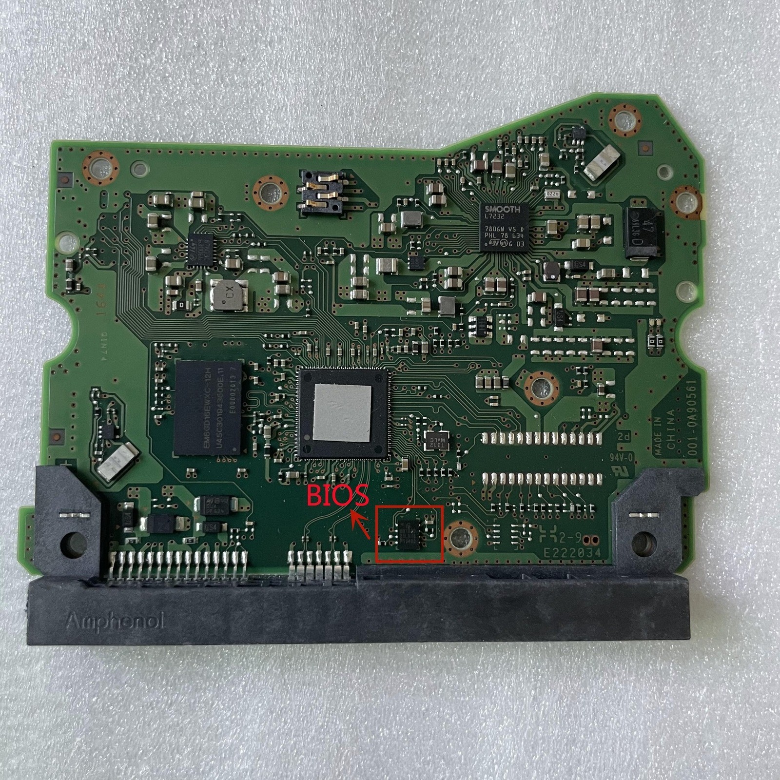 HDD PCB Board number: 006-0A90561 HUH72101ALE HGST Hard Disk Circuit Board