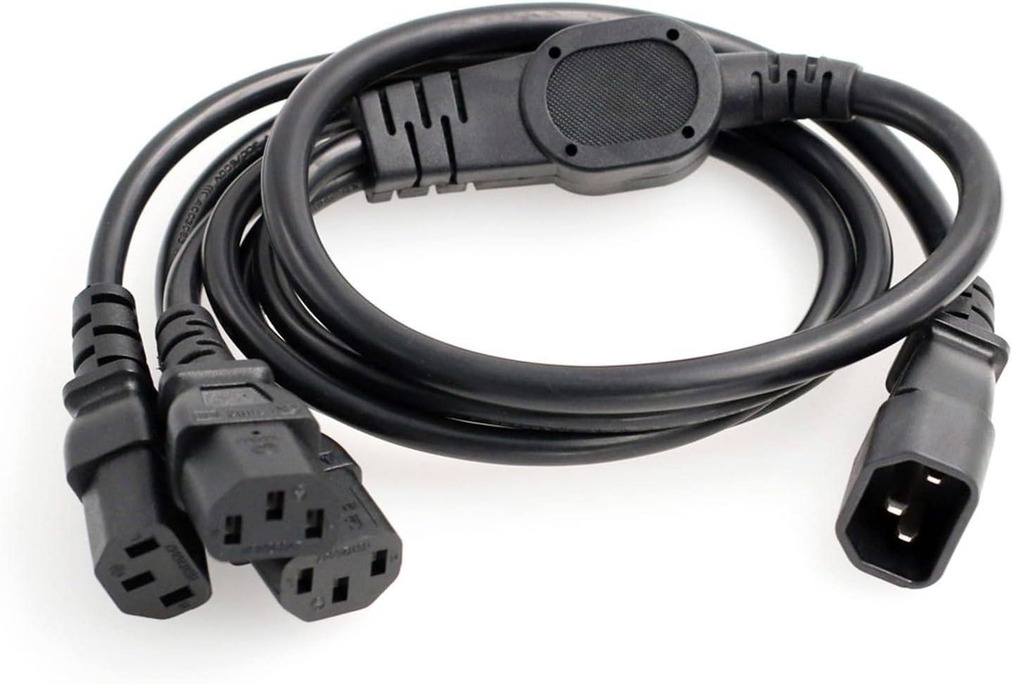 0.3M/1FT IEC 320 C14 Male to 3X C13 Female Y Splitter Power Adapter Cable 10A...