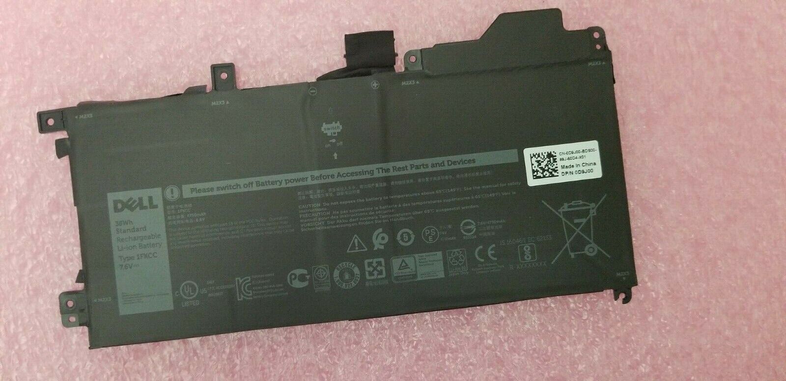 New Genuine Dell latitude laptop 7210 2-1 Battery 38wh KWWW4 D9J00 9NTKM 1FKCC