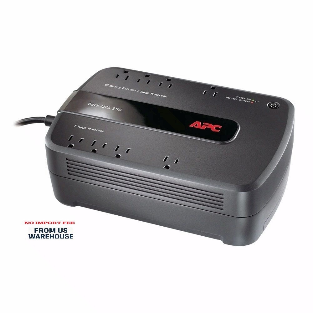 APC Back-UPS ES 550VA 330W 120V Output: (8) NEMA 5-15R, BE550G-CN - Refurbished