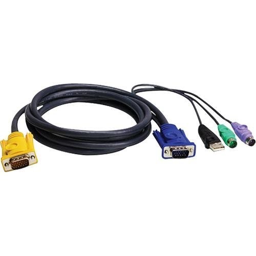 Aten 2L5302UP 6ft KVM Cable 1x VGA 1x USB 1x Mini-DIN