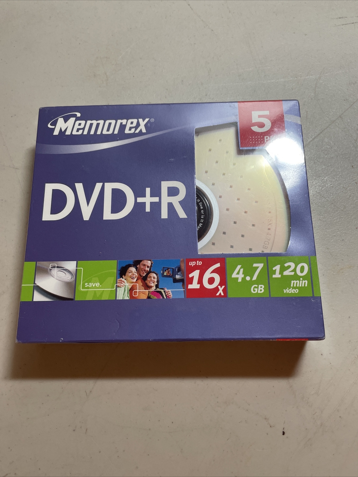 MEMOREX 5 PACK DVD+R - SEALED  (26A)