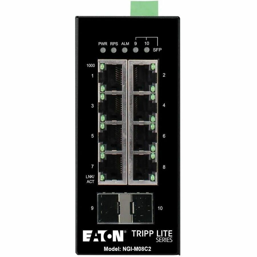 Eaton Tripp Lite Series 8-Port Managed Industrial Gigabit Ethernet Switch -