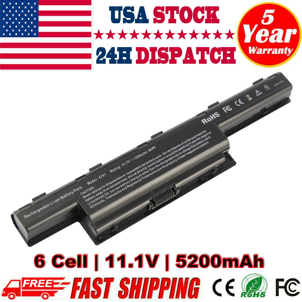 6 CELL Battery For Gateway NE56R31U NE56R41U NE56R27U NE56R10U 5200mAh 