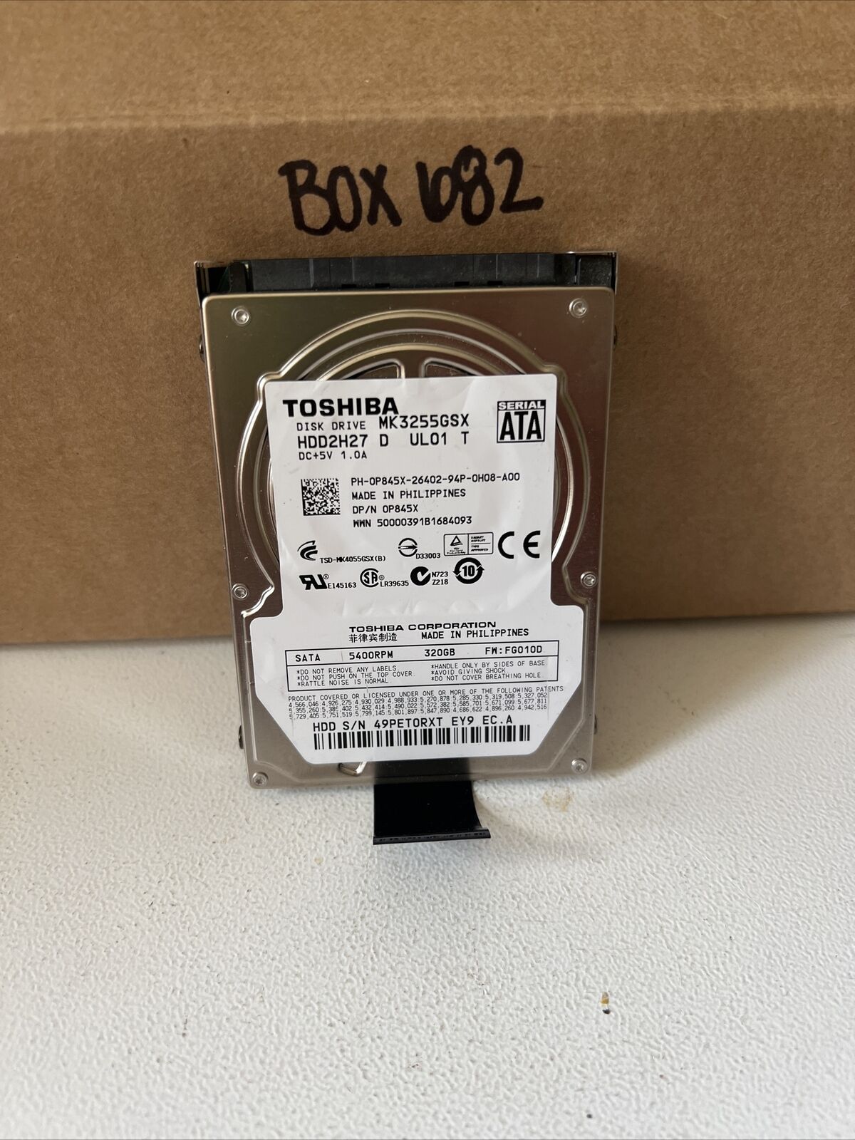 Toshiba MK3255GSX 320GB Internal 5400RPM 2.5