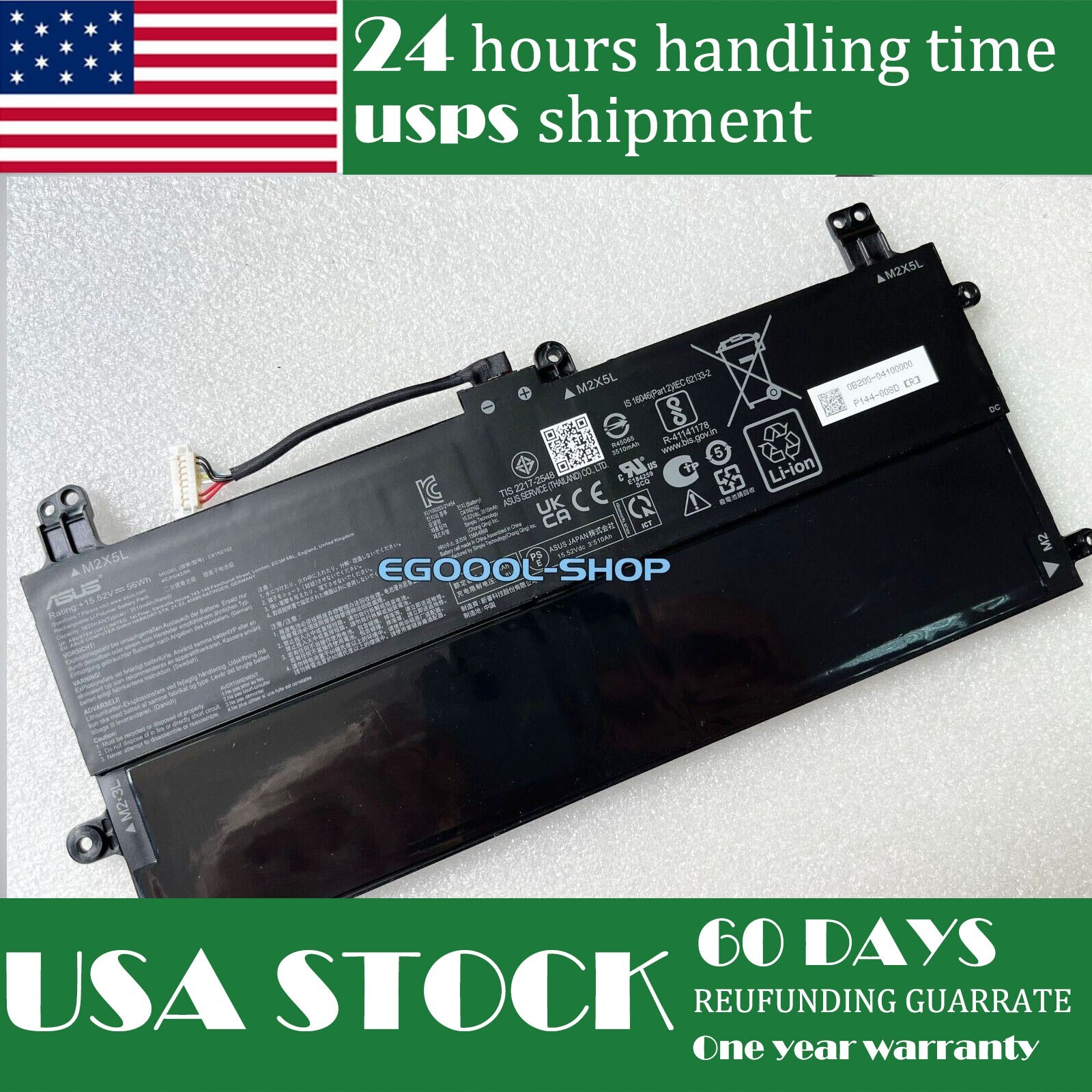 USA New Genuine OEM C41N2102 Battery for Asus ROG Flow Z13 GZ301 NR2201 GZ301VF