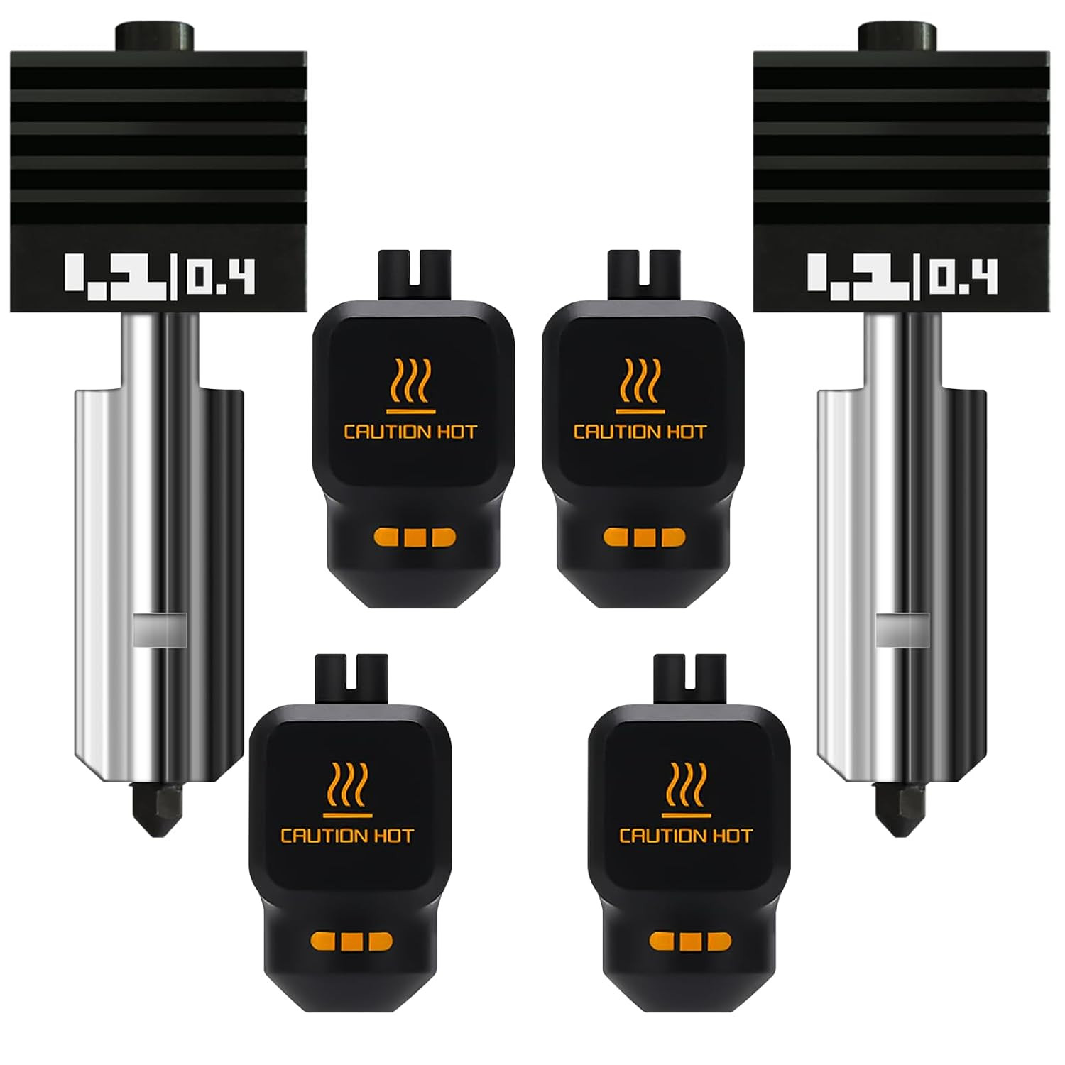 2 Pack 0.4Mm Standard Hotend Nozzle Replacement for 3D Printer