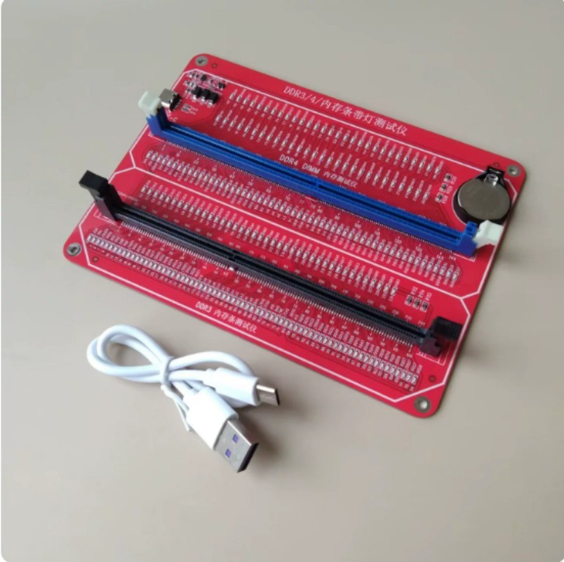 Desktop DDR3/4/5 Memory Tester—Memory Module Testing Tool with LED Indicator