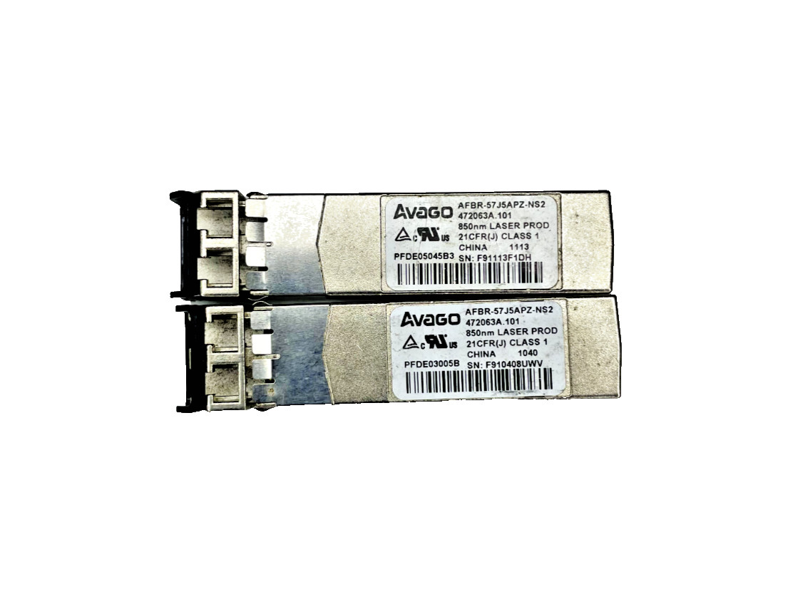 (Lot of 2) AVAGO TECHNOLOGIES - AFBR-57J5APZ-NS2 - TRANSCEIVER, SFP