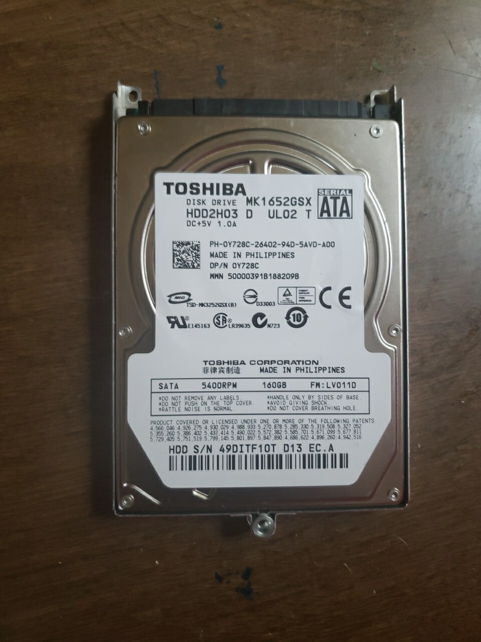 Toshiba Hdd 160gb