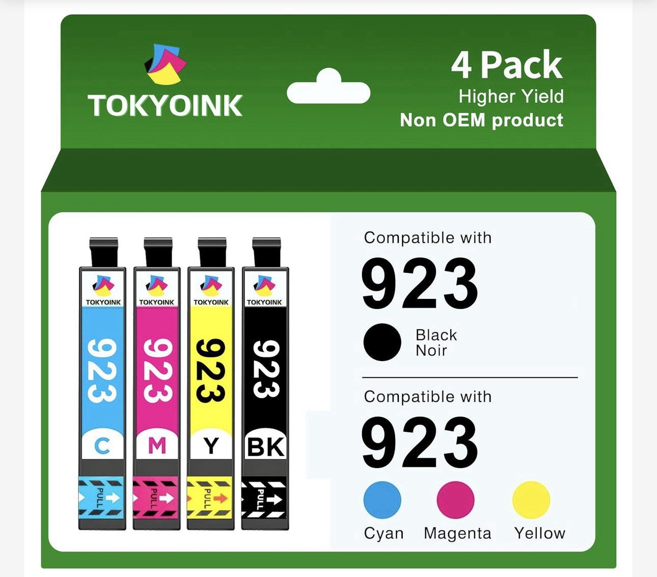 923 Ink Cartridges 4 Pack Replacement TOKYOINK