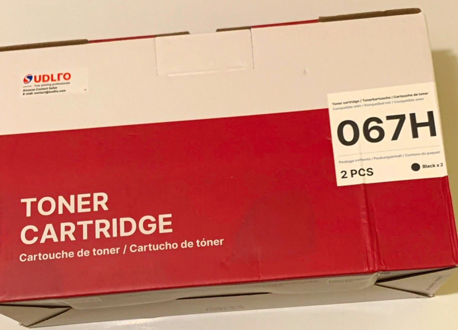 SUDLTO 067H High Yield Black Toner Cartridge 2 Pack for Canon Laser