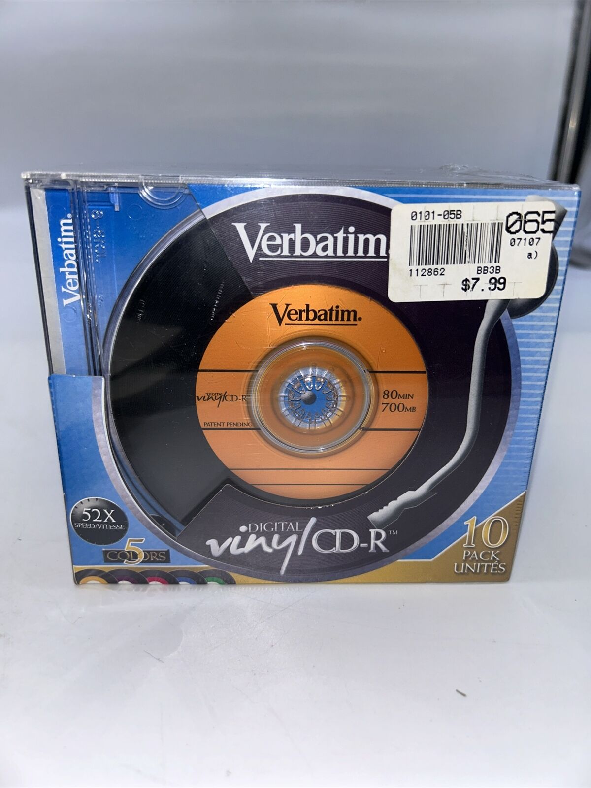 Verbatim CD-R 80min 52X with Digital Vinyl Surface New Sealed Package