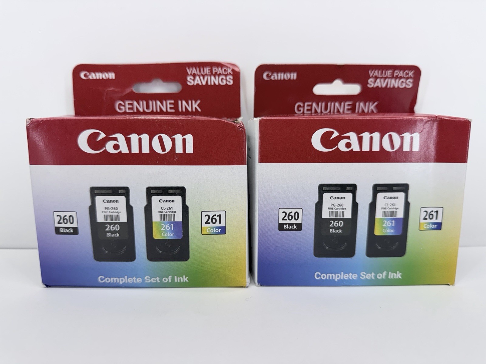 Canon PG-260 Black & CL-261 Color Ink Cartridge (Lot Of 2) 