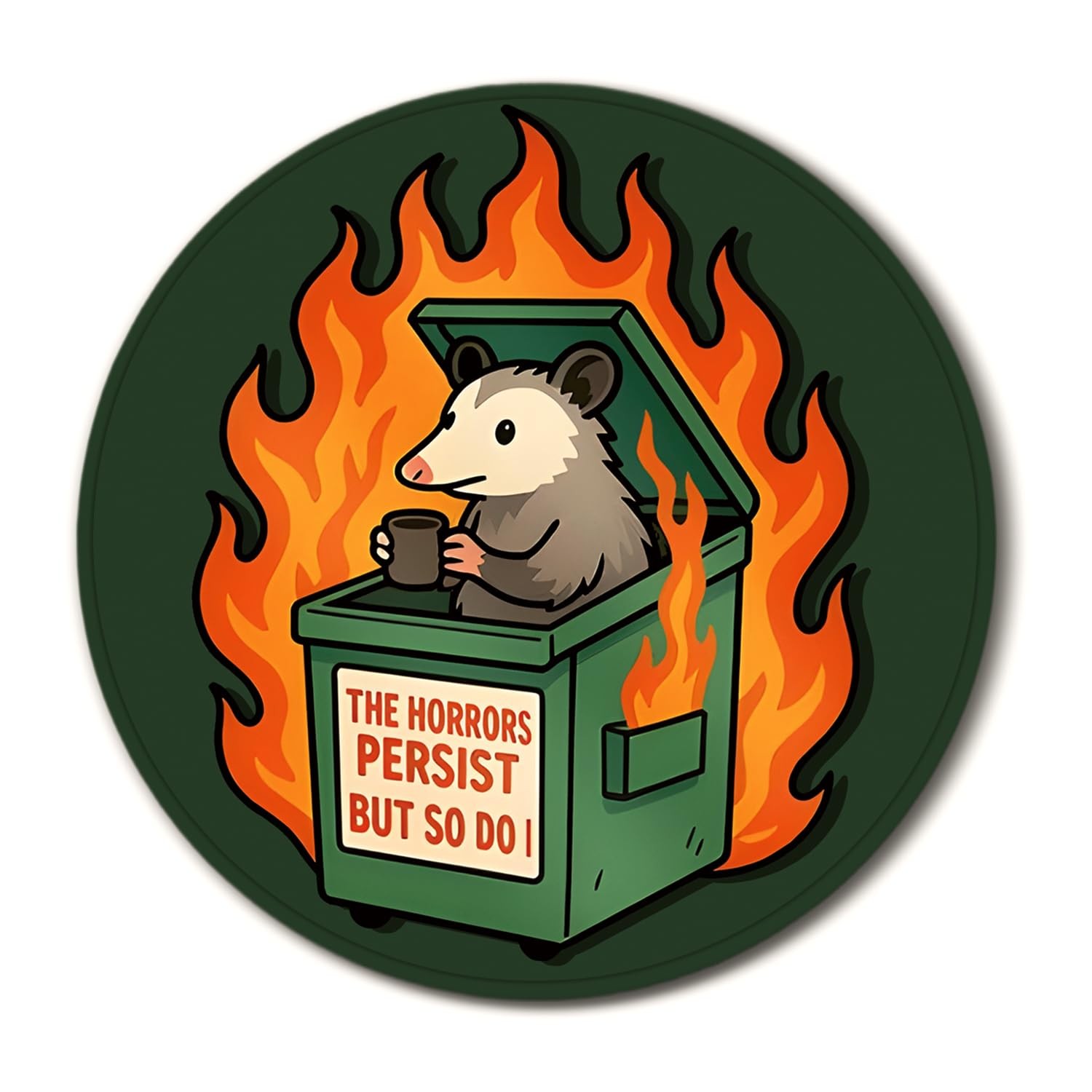 Funny Possum Mouse Pad, Opossum Gifts, Dumpster Fire Desk Decor