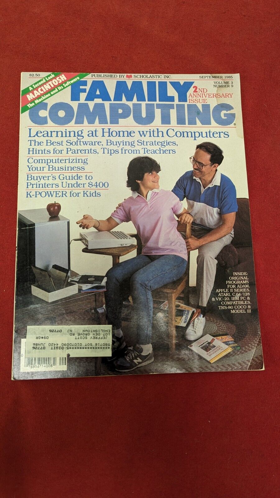 September 1985 Family Computing Magazine 2nd Anniversary Issue Macintosh